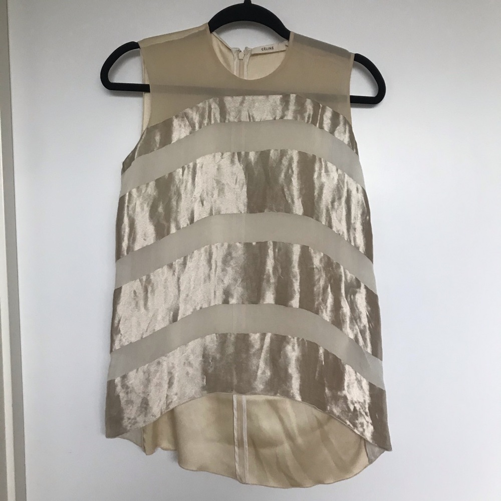 Celine Silk sleeveless blouse
